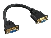 INLINE ® VGA Adapterkabel, 15pol. VGA Buchse auf Buchse, zum Einbau, vergoldete Kontakte, 0,2m