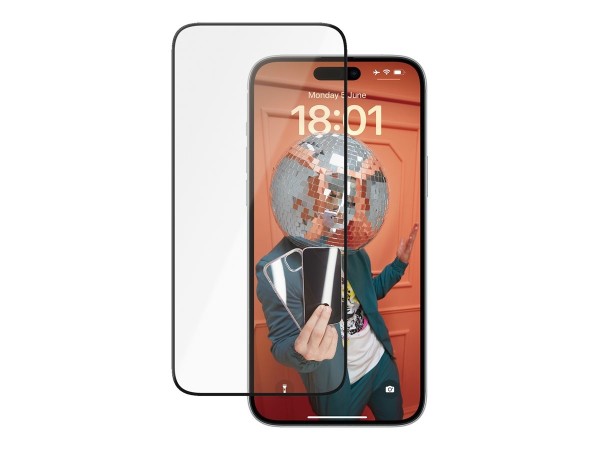 PANZERGLASS Ceramic Protection für iPhone 15 Plus Ultra-Wide Fit mit EasyAligner