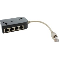 ISDN-Verteiler 8x RJ45 Bu, 15cm, mit Endwiderständen