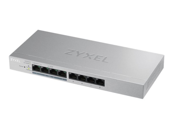 ZYXEL Switch GS1200-8HP V2 PoE+ webmanaged Switch 4xPoE 60W