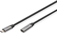 DIGITUS - USB-Verlängerungskabel - USB-C (M) zu USB-C (W) - USB 3.1 - 1 m - 4K Unterstützung - Schwa