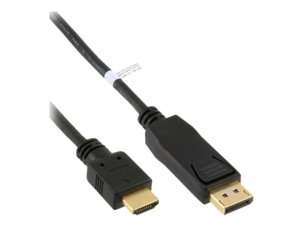 INTOS ELECTRONIC 30er Bulk-Pack DisplayPort zu HDMI Konverter Kabel - schwarz - 2m (B-17182)