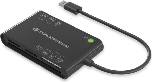 CONCEPTRONIC Smart ID Card Reader All-In-One schwarz