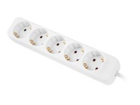 LANBERG Steckdosenleiste 5x Schuko, Kupfer, 3m weiß