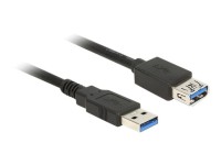 DELOCK Verlängerungskabel USB 3.0 Typ-A Stecker > USB 3.0 Typ-A Buchse 1,0 m schwarz