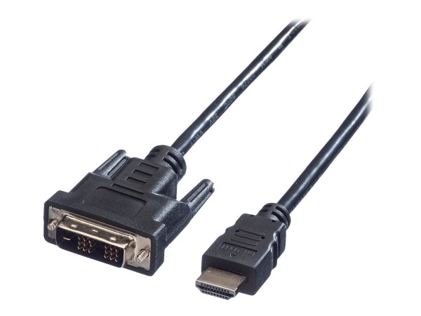 VALUE DVI Kabel,DVI St-HDMI St,1m