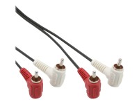 NONAME Cinch-Kabel 2x Cinch St an 2x Cinch St 1,2m gewinkelt