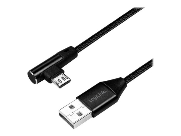 LOGILINK USB-Stecker USB 2.0 zu Micro-USB (90°gewinkelt)0,3m