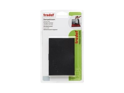 TRODAT Stempelkissen 9052 (B)110 x (T)70 mm, schwarz Kunststoff-Gehäuse, wasserbasierend, ungiftig,