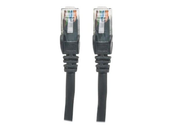 INTELLINET Netzwerkkabel Cat6 U/UTP 0,5m Schwarz RJ-45 Stecker / RJ-45 Stecker Vergoldete Kontakte P