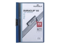 DURABLE Klemmhefter DURACLIP ORIGINAL 30, DIN A4, dunkelblau transparenter Vorderdeckel, mit Metallk