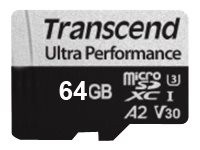 TRANSCEND 64GB microSD w/ adapter UHS-I U3 A2 DDR200