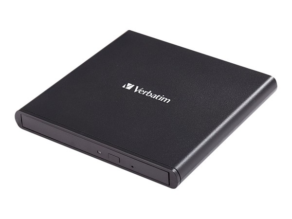 VERBATIM Mobile DVD ReWriter slim extern USB2.0 schwarz, incl. data burning Software