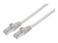 INTELLINET Netzwerkkabel Cat6A S/FTP CU LS0H 7,5m Grau RJ-45 Stecker / RJ-45 Stecker Vergoldete Kont