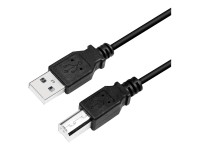 LOGILINK CU0009B USB 2.0 Kabel USB A Stecker / USB B Stecker, schwarz 5m