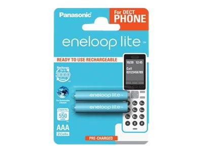 PANASONIC 1x2 Eneloop Lite DECT Micro AAA 550 mAh BK-4LCCE/2DE (BK-4LCCE/2DE)