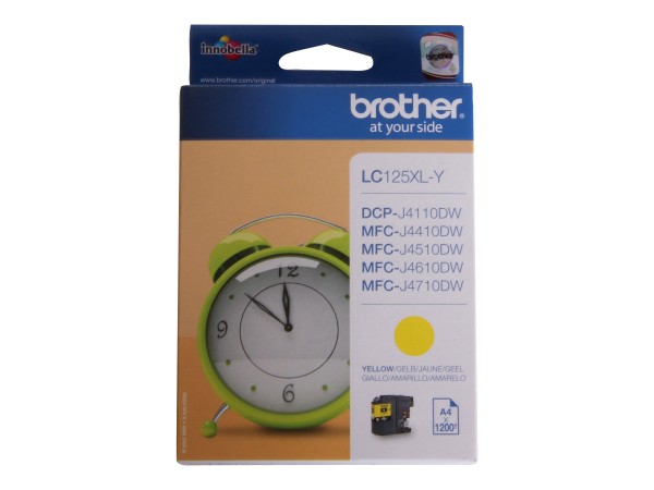 BROTHER LC125XLY Sehr hohe Ergiebigkeit Gelb Tintenpatrone