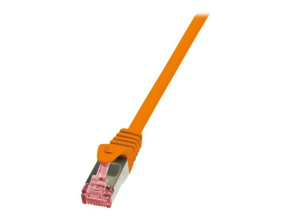 LOGILINK CQ2018S S/FTP Patchkabel Kat.6 PrimeLine orange - 0,25m