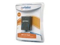 MANHATTAN USB-HUB  4-Port Manhattan USB 3.0  schwarz