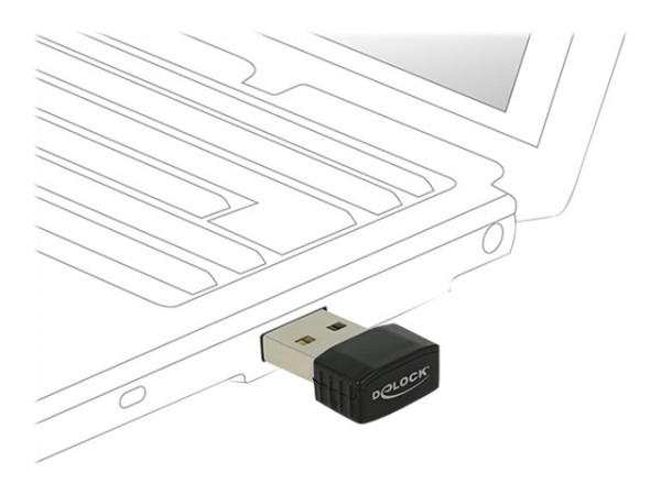 DELOCK WL-Antenne Delock USB2.0 2dBi Nano Dongle 2,4+5 GHz