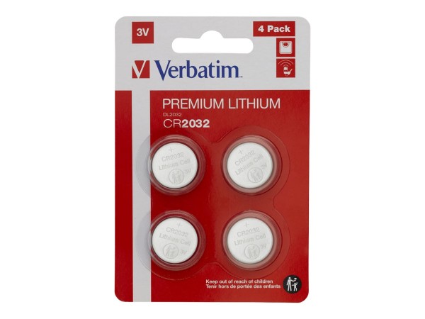 VERBATIM 1x4 Verbatim CR 2032 Lithium Batterie 49533