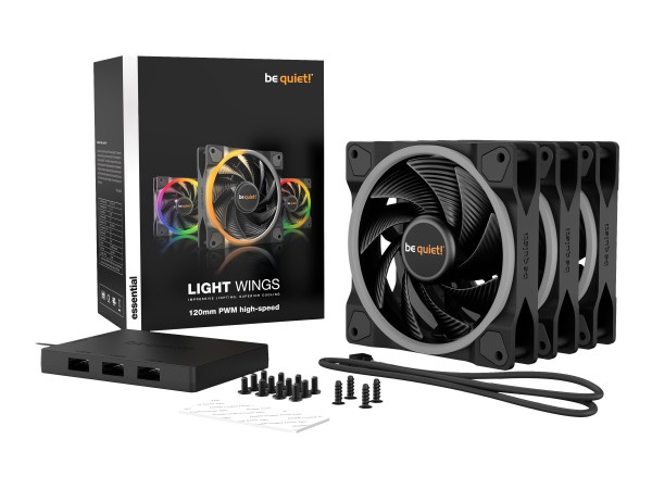 BE QUIET Lüfter be quiet! 120*120*25 Light Wings PWM high-speed (3x)