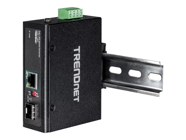 TRENDNET Industrieller SFP zu Gigabit PoE+ Medienkonverter
