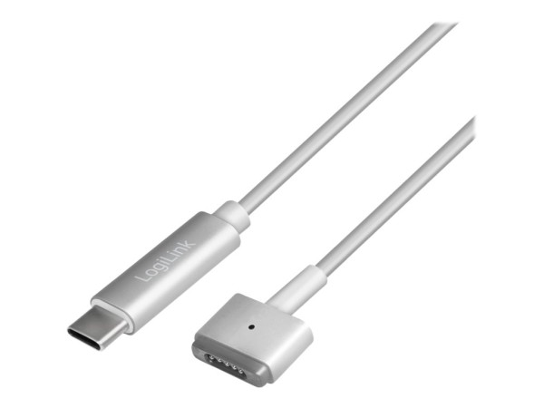 LOGILINK USB-C Ladekabel zu Apple Mag Safe 2charg. 1,8m,silb