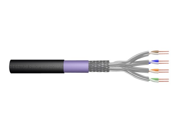 DIGITUS CAT 7 S-FTP Roh-Installationskabel Länge 100 m, Trommel,AWG 23/1, 1200 MHz, PE, Simplex, Far
