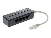 INTOS ELECTRONIC INLINE - Netzwerk-Splitter - RJ-45 (W) bis RJ-45 (M) - 15 cm - Silber