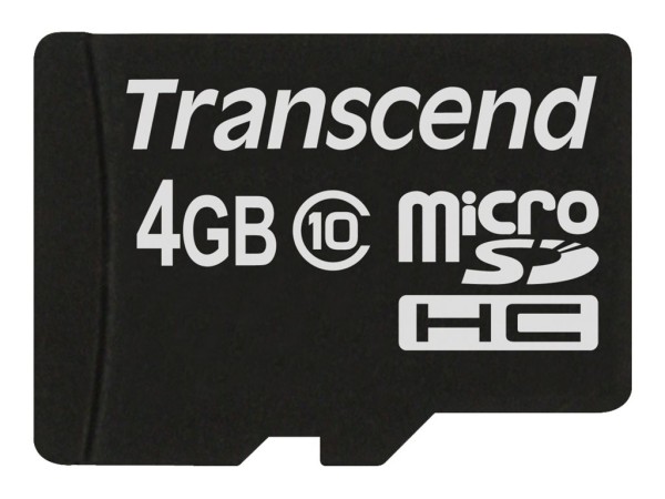 TRANSCEND SDHC CARD MICRO 4GB CLASS 10