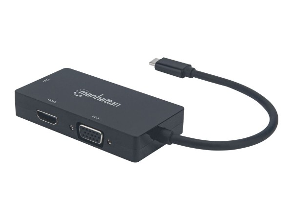 MANHATTAN USB-C 3in1 Multiport Konverter DVI HDMI VGA-Buchse