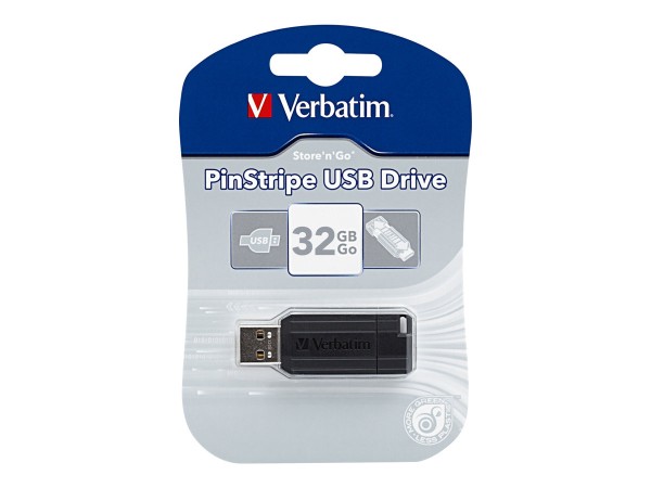 USB2 32GB Verbatim Store 'n' Go PinStripe schwarz