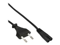 INTOS ELECTRONIC InLine - Stromkabel - Eurostecker (M) bis IEC 60320 C7 - Wechselstrom 250 V - 2,5 A