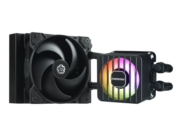 ENERMAX LIQMAXFLO SR 120mm CPU AIO Liquid Cooler - Xtreme Dual Chamber PWM Pumpe (ELC-LMF120-SF)