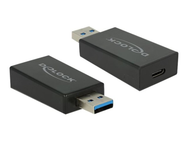 DeLock Adapter USB 3.0 A St > USB Type-C Bu schwar