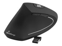MEDIARANGE Maus Wireless Vertical Linkshänder, schwarz