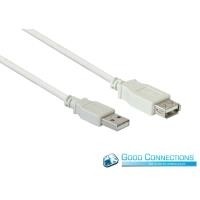 GOOD CONNECTIONS USB Verlängerungskabel USB 2.0 Typ A (W) -> USB 2.0 Typ A (M) 1.0 m Grau (2