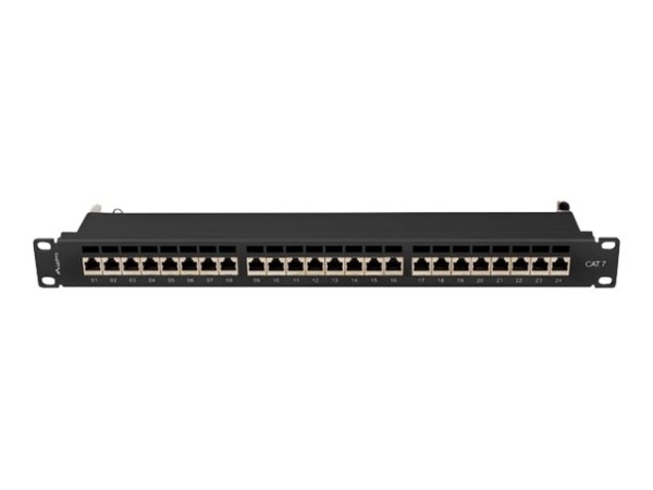 LANBERG Patchpanel 24-Port 1U 19" Cat. 7 FTP geschirmt schw.