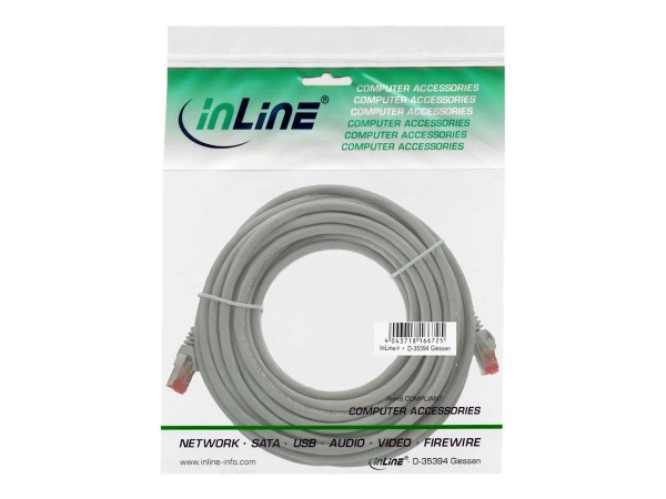 INLINE Patchkabel Cat.6 250MHz PVC CCA grau 10m