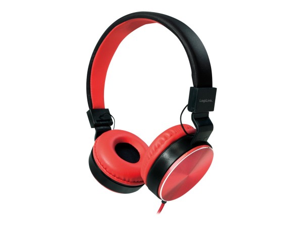 LOGILINK HS0049 On-Ear Kopfhörer rot