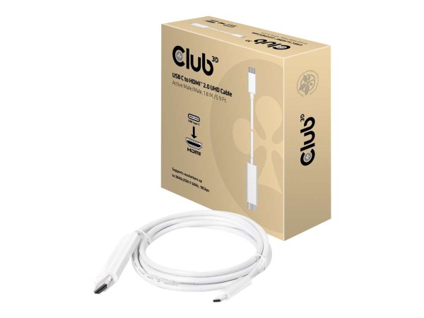 CLUB3D Kabel USB 3.1 Typ C > HDMI 2.0 UHD 1,8m aktiv St/St retail