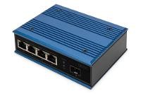 DIGITUS Industrial 4+1 Port Fast Ethernet Switch Unmanaged 4 RJ45 Ports 10/100mbits