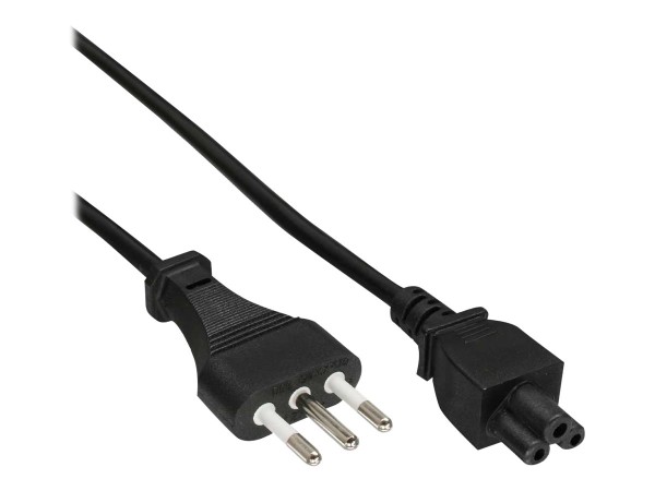 INLINE Netzkabel für Notebook, Italien, 3pol Kupplung, 2,0m