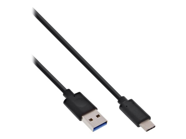INLINE USB 3.1 Kabel Typ C Stecker an A Stecker schwarz 1m