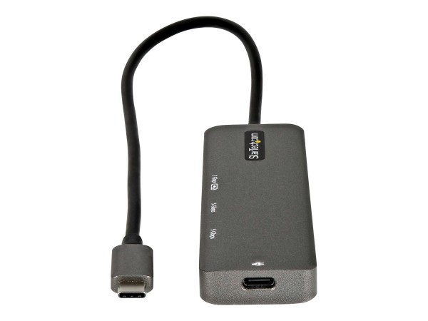 STARTECH.COM USB-C Multiport Adapter - USB-C auf HDMI 2.0b 4K 60Hz HDR10 100W PD 4-Port USB 3.0 Hub