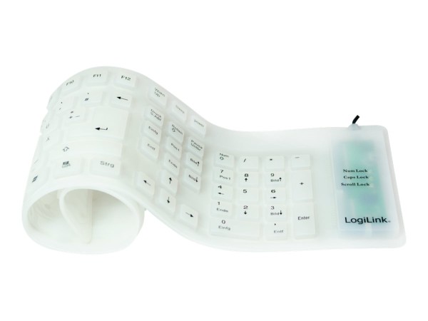 LOGILINK Keyboard Logilink wired flex. USB white