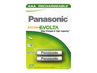 PANASONIC Akku NiMH Micro AAA 800 mAh Rechargeable Evolta