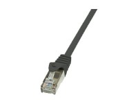 LOGILINK CAT5e F/UTP Patchkabel  AWG26 schw.  0,25m