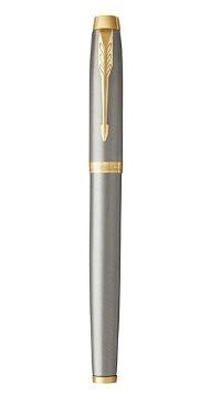 PARKER Rollerball Parker PARKER IM Brushed Metal BL F Schwarz